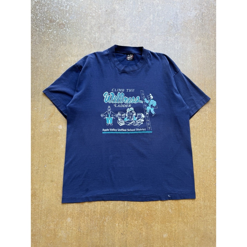 VTG 90s Climb The Wellness Ladder Corporate America T-Shirt XL Money Finance